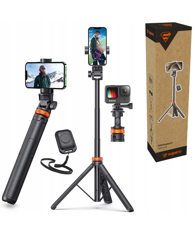 „Selfie Stick“ lazdelė telefonui ir GOPRO, trikojis, laikiklis, „Bluetooth“ nuotolinio valdymo pultelis