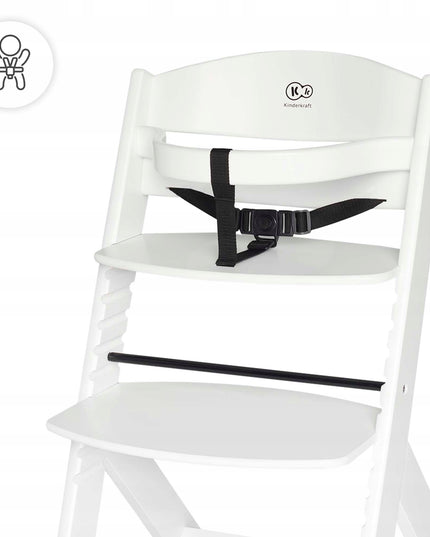 Kinderkraft Medinė Maitinimo Kėdutė 2in1 Vaikams ENOCK Balta