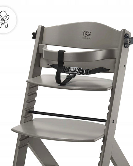 Medinė 2in1 maitinimo kėdutė vaikams ENOCK Rudas Kinderkraft