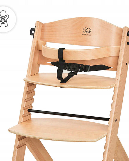 Kinderkraft Medinė vaikiška 2in1 maitinimo kėdutė ENOCK Natūralus