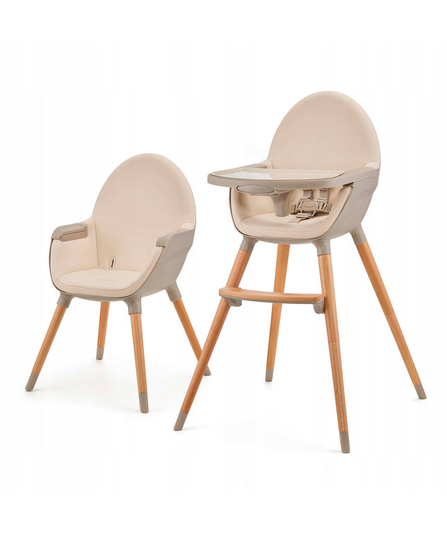 Kinderkraft Medinė maitinimo kėdutė 2in1 FINI 2 Smėlio