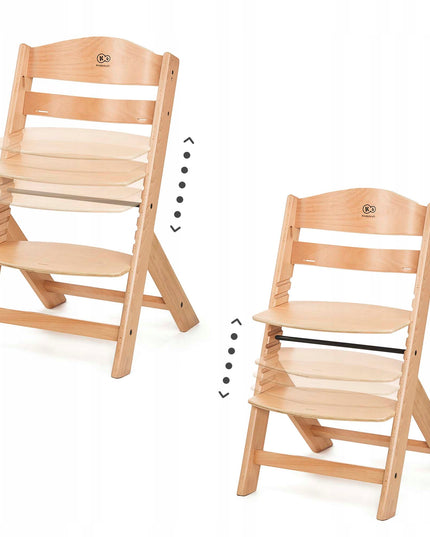 Vaikiška medinė maitinimo kėdutė ENOCK Tamsiai pilkas Kinderkraft