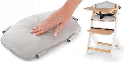 Kinderkraft Medinė Maitinimo Kėdutė 2in1 su Pagalve ENOCK Pilka