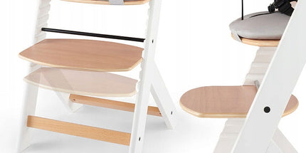 Kinderkraft Medinė Maitinimo Kėdutė 2in1 su Pagalve ENOCK Pilka