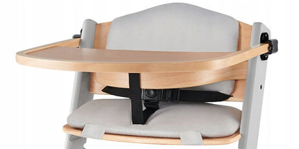 Kinderkraft Medinė Maitinimo Kėdutė 2in1 su Pagalve ENOCK Pilka