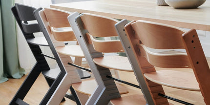 Kinderkraft Medinė Maitinimo Kėdutė 2in1 su Pagalve ENOCK Pilka