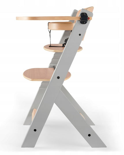 Kinderkraft Medinė Maitinimo Kėdutė 2in1 su Pagalve ENOCK Pilka