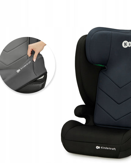 Automobilinė kėdutė 100-150cm 15-36kg I-SPARK i-Size Juoda Kinderkraft