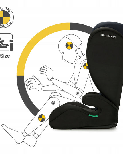 Automobilinė kėdutė 100-150cm 15-36kg I-SPARK i-Size Juoda Kinderkraft