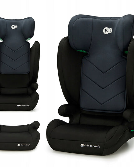 Automobilinė kėdutė 100-150cm 15-36kg I-SPARK i-Size Juoda Kinderkraft