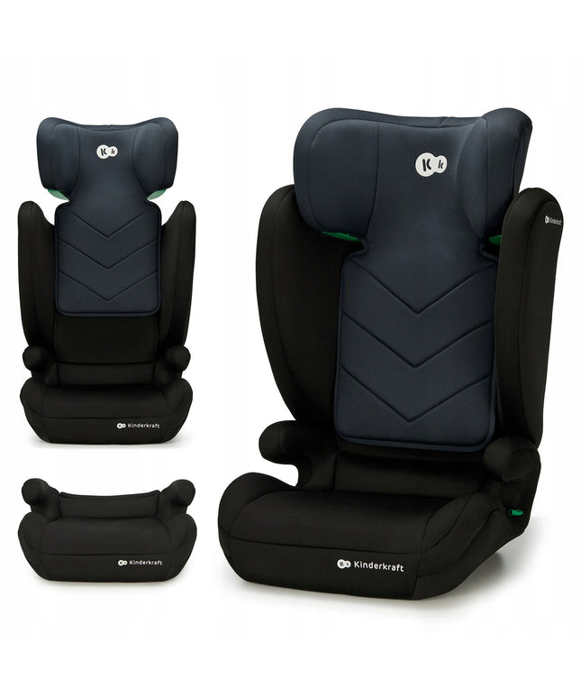 Automobilinė kėdutė 100-150cm 15-36kg I-SPARK i-Size Juoda Kinderkraft