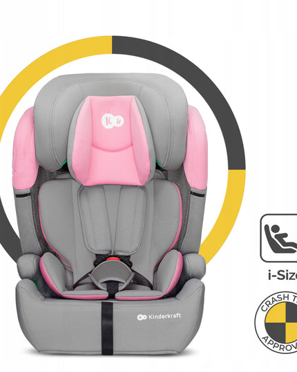 Automobilinė kėdutė 76-150 cm 9-36 kg COMFORT UP I-SIZE Rožinė KINDERKRAFT