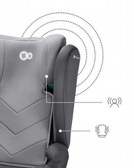 Automobilinė kėdutė 100-150cm 15-36kg I-SPARK i-Size Pilkas Kinderkraft