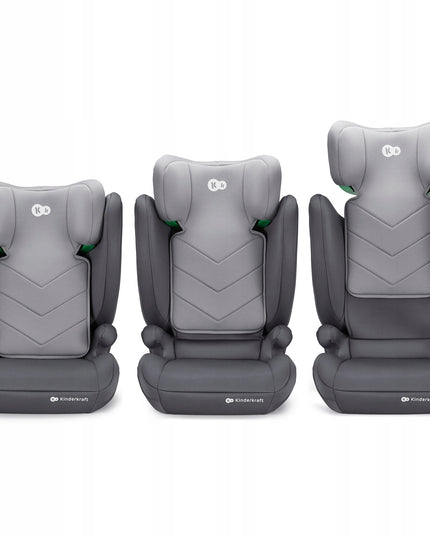 Automobilinė kėdutė 100-150cm 15-36kg I-SPARK i-Size Pilkas Kinderkraft