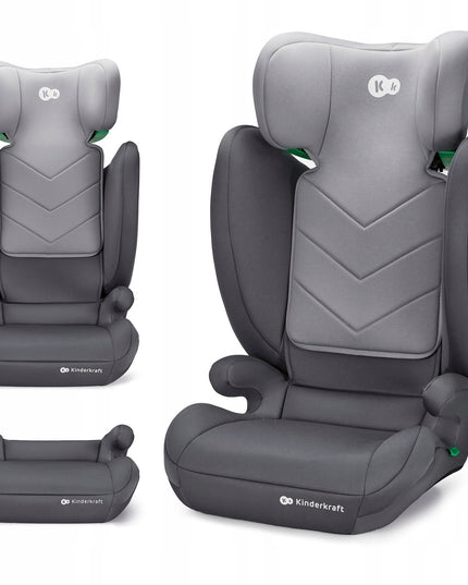 Automobilinė kėdutė 100-150cm 15-36kg I-SPARK i-Size Pilkas Kinderkraft