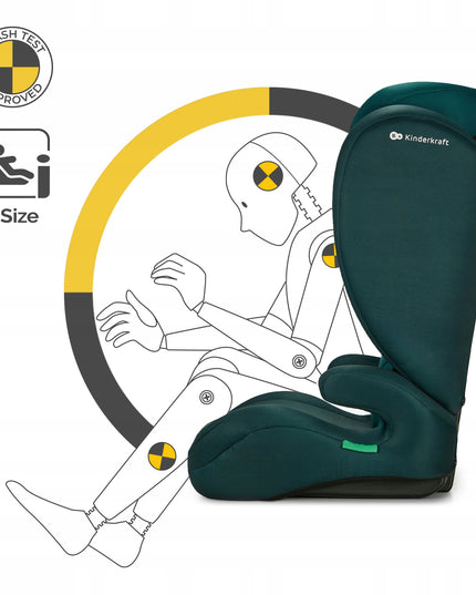 Kinderkraft Automobilinė kėdutė 100-150cm 15-36kg I-SPARK i-Size Žalias