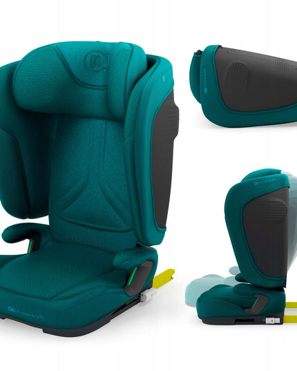 Automobilinė kėdutė 3,5-12 metų, 100-150 cm, 15-36 kg UNITY 2 Žalias Kinderkraft