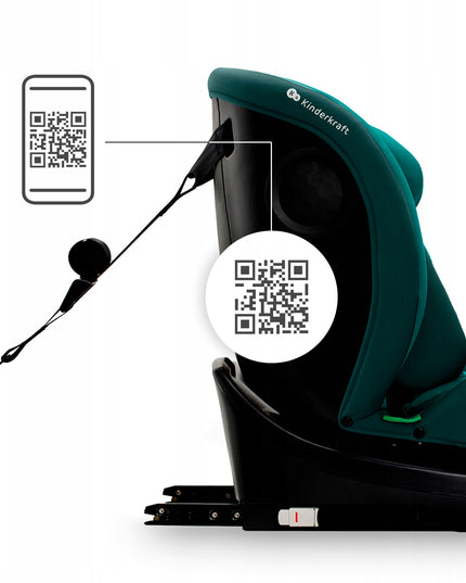 Kinderkraft Vaikiška automobilinė kėdutė 40-150 cm 0-36kg i-Size sukama 360° I-GROW