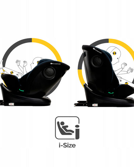 Kinderkraft Vaikiška automobilinė kėdutė 40-150 cm 0-36kg i-Size sukama 360° I-GROW