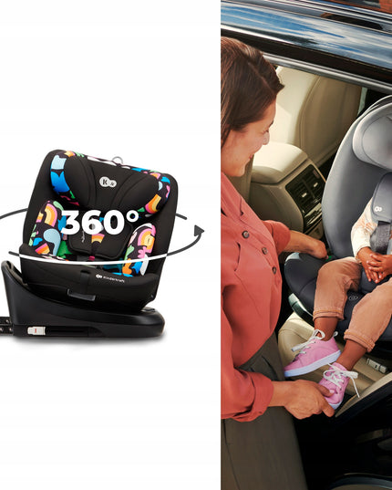 Kinderkraft Vaikiška automobilinė kėdutė 40-150 cm 0-36kg i-Size sukama 360° I-GROW