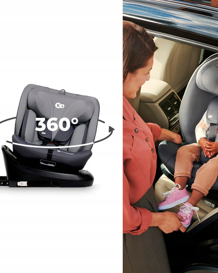 Kinderkraft Vaikiška automobilinė kėdutė 40-150 cm 0-36kg i-Size sukama 360° I-GROW