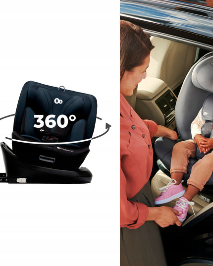 Kinderkraft Vaikiška automobilinė kėdutė 40-150 cm 0-36kg i-Size sukama 360° I-GROW