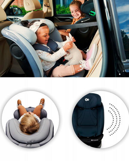 Kinderkraft Vaikiška automobilinė kėdutė 40-150 cm 0-36kg i-Size sukama 360° I-GROW