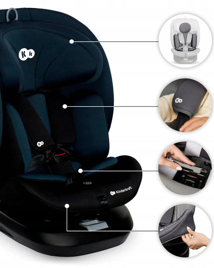 „Kinderkraft I-GROW“ i-Size automobilinė kėdutė, 40–150 cm, 0–36 kg, pasukama 360°