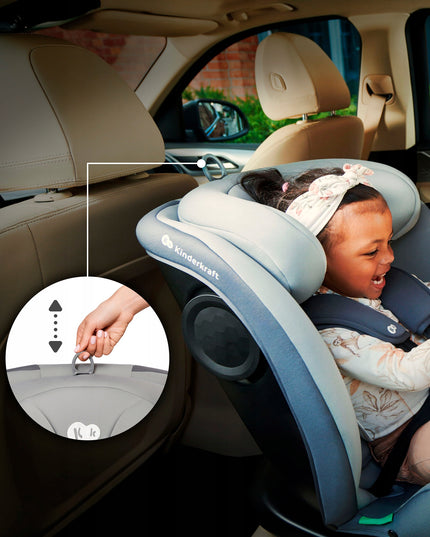 Kinderkraft Vaikiška automobilinė kėdutė 40-150 cm 0-36kg i-Size sukama 360° I-GROW