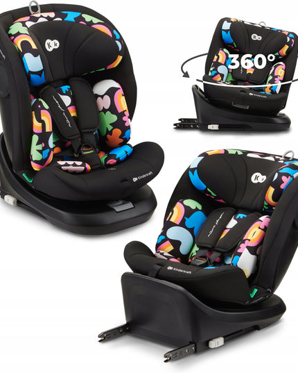 Kinderkraft Vaikiška automobilinė kėdutė 40-150 cm 0-36kg i-Size sukama 360° I-GROW