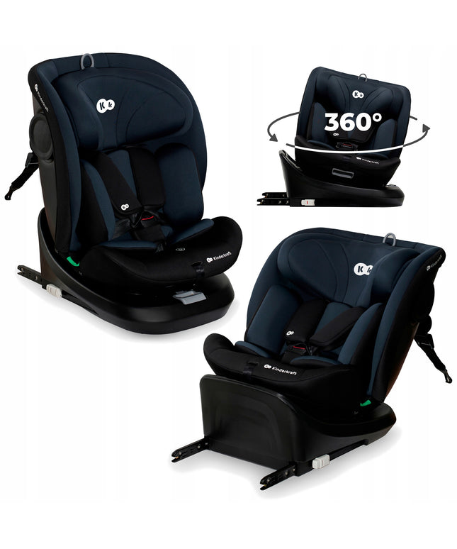 Kinderkraft Vaikiška automobilinė kėdutė 40-150 cm 0-36kg i-Size sukama 360° I-GROW