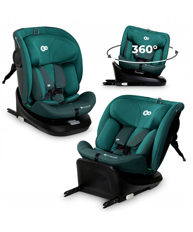 Kinderkraft Vaikiška automobilinė kėdutė 40-150 cm 0-36kg i-Size sukama 360° I-GROW