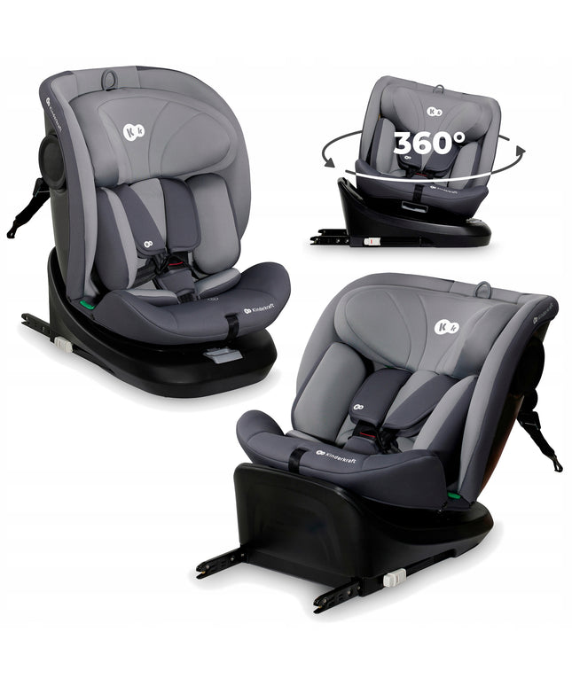Kinderkraft Vaikiška automobilinė kėdutė 40-150 cm 0-36kg i-Size sukama 360° I-GROW