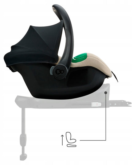 Kinderkraft vaikiška automobilinė kėdutė 40-87cm 0-13kg MINK PRO 2 i-Size smėlio spalvos