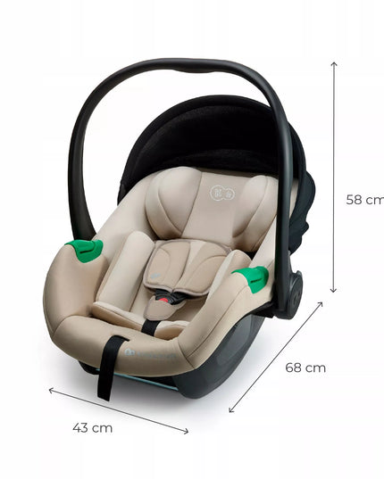 Automobilinė kėdutė Kinderkraft 40-87cm 0-13kg MINK PRO 2 i-Size Smėlio spalvos