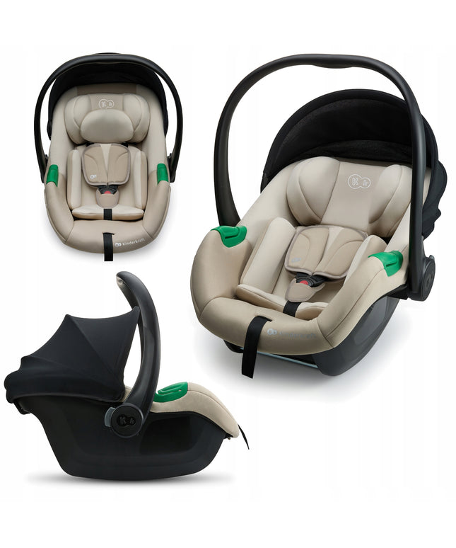 Kinderkraft vaikiška automobilinė kėdutė 40-87cm 0-13kg MINK PRO 2 i-Size smėlio spalvos