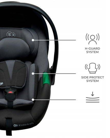 Kinderkraft automobilinė kėdutė 40-87cm 0-13kg MINK PRO 2 i-Size Pilka