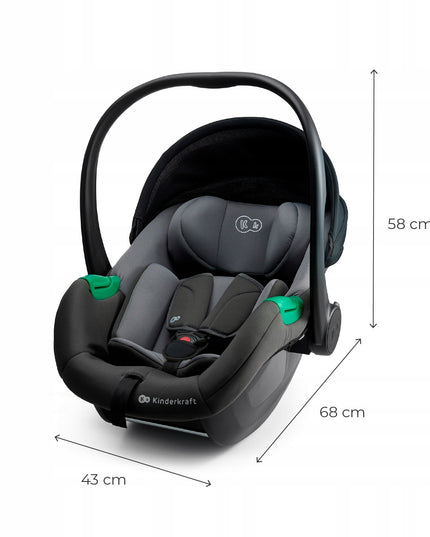 Kinderkraft automobilinė kėdutė 40-87cm 0-13kg MINK PRO 2 i-Size Pilka