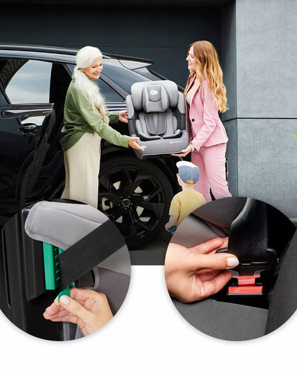 Automobilinė kėdutė Kinderkraft COMFORT UP i-Size 76-150 cm / 9-36 kg, pilka