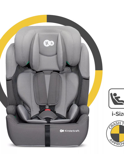 Automobilinė kėdutė Kinderkraft COMFORT UP i-Size 76-150 cm / 9-36 kg, pilka