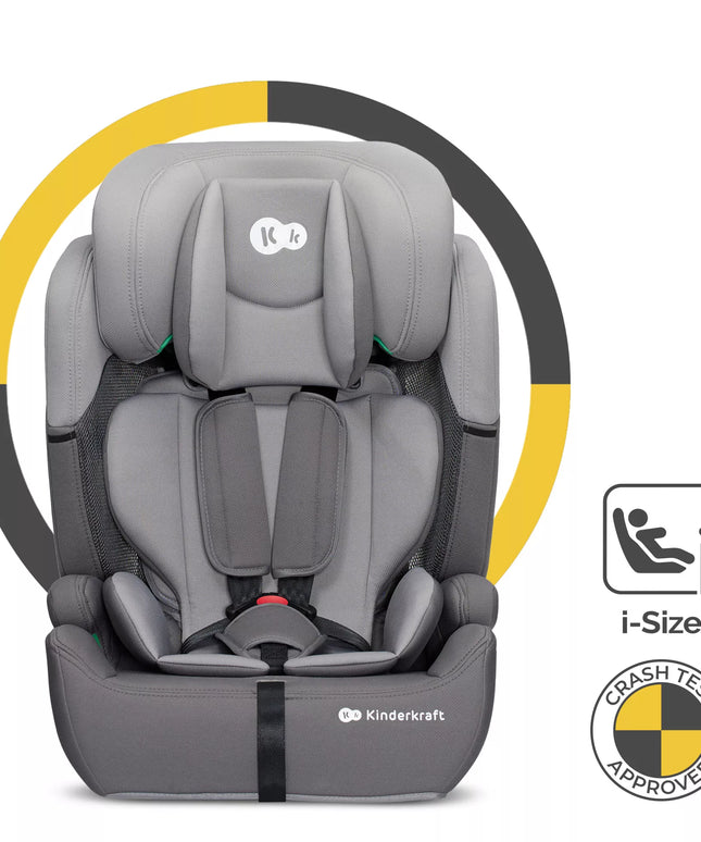 Automobilinė kėdutė Kinderkraft COMFORT UP i-Size 76-150 cm / 9-36 kg, pilka