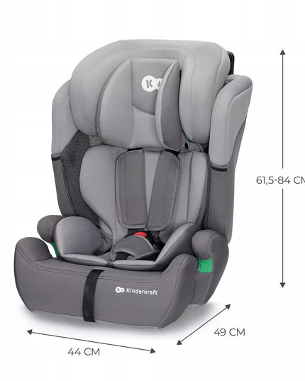 Automobilinė kėdutė Kinderkraft COMFORT UP i-Size 76-150 cm / 9-36 kg, pilka