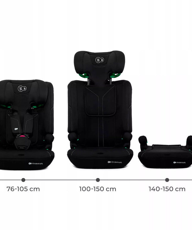 Kinderkraft automobilinė kėdutė 76-150 cm 9-36 kg I-COMFY i-Size juoda