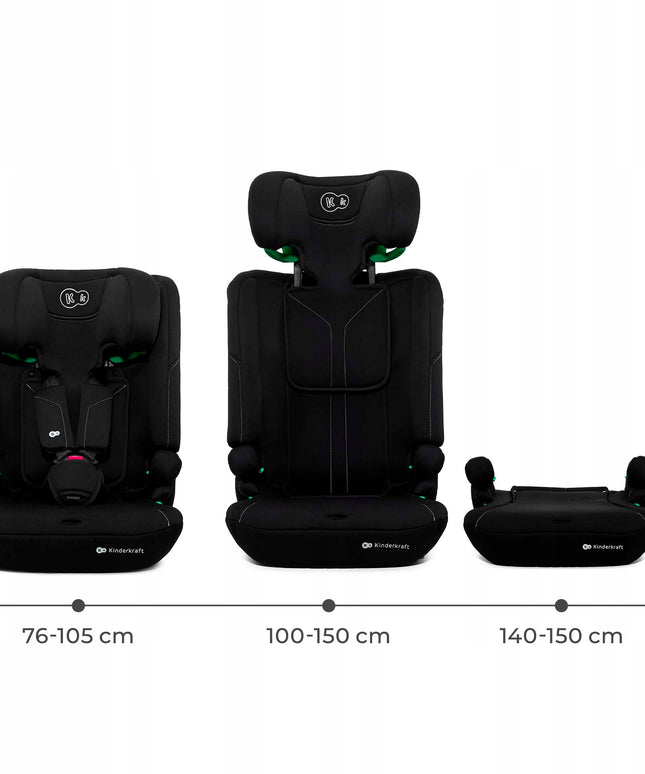Kinderkraft automobilinė kėdutė 76-150 cm 9-36 kg I-COMFY i-Size juoda