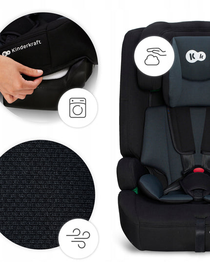 Kinderkraft Automobilinė kėdutė 76-150 cm 9-36 kg ISOFIX SAFETY-FIX i-Size