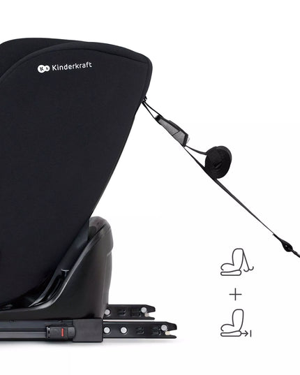 Vaikiška kėdutė 76-150cm 9-36kg ISOFIX ONETO3 i-Size Juodas Kinderkraft