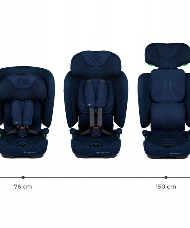 Kinderkraft Vaikiška kėdutė ISOFIX 76-150 cm 9-36kg FIX2GO i-Size
