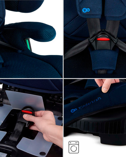 Kinderkraft Vaikiška kėdutė ISOFIX 76-150 cm 9-36kg FIX2GO i-Size