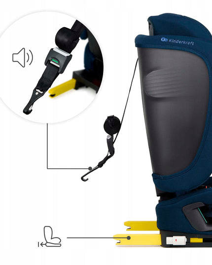 Kinderkraft Vaikiška kėdutė ISOFIX 76-150 cm 9-36kg FIX2GO i-Size