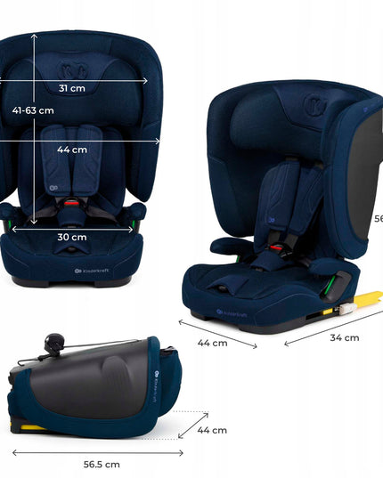 Kinderkraft Vaikiška kėdutė ISOFIX 76-150 cm 9-36kg FIX2GO i-Size